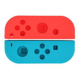 Left and Right Handle Shell with Middle Frame for Nintendo Switch Joy-Con Blue+Red